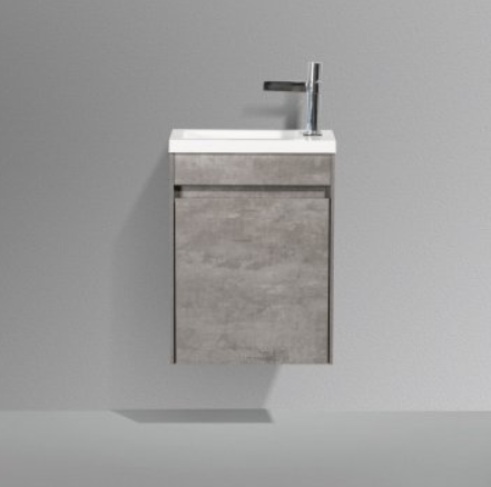 Тумба под раковину подвесная цемент левая 46см Belbagno PIETRA MINI-460-1A-SO-SCM-L