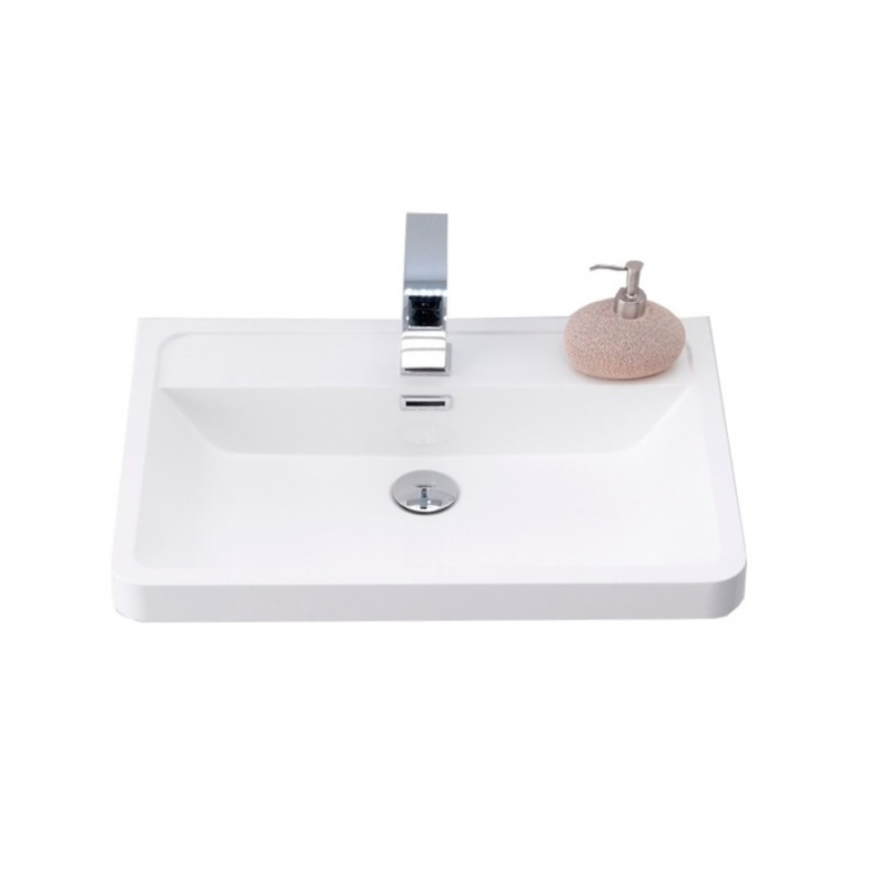 Раковина из искусственного мрамора встраиваемая белая 50x40см Belbagno BB-500-PM-LVB