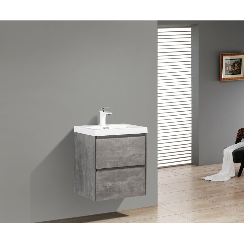 Тумба под раковину подвесная цемент 50см Belbagno PIETRA MINI-500-2C-SO-SCM