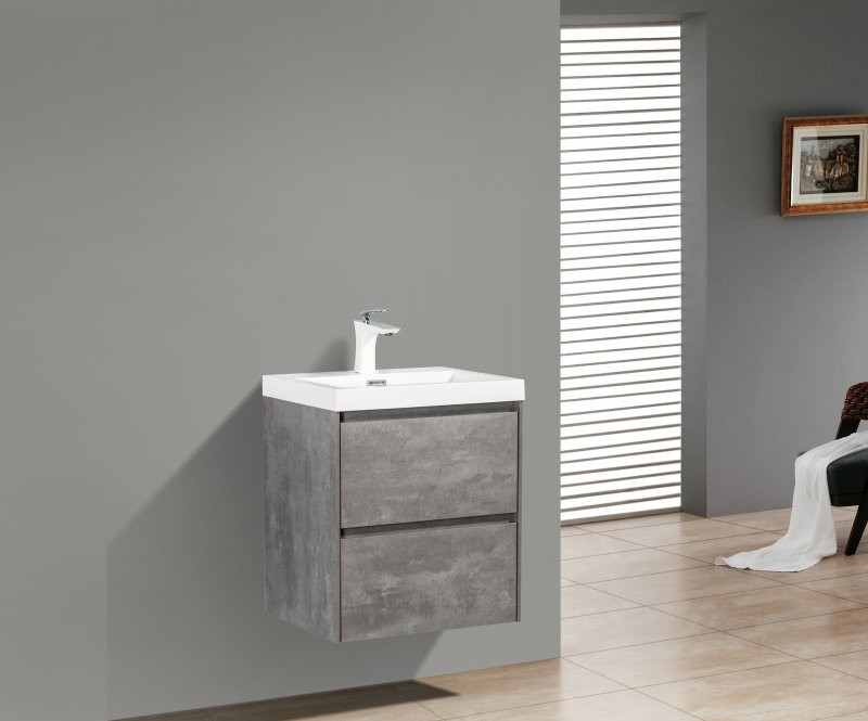 Тумба под раковину подвесная цемент 50см Belbagno PIETRA MINI-500-2C-SO-SCM
