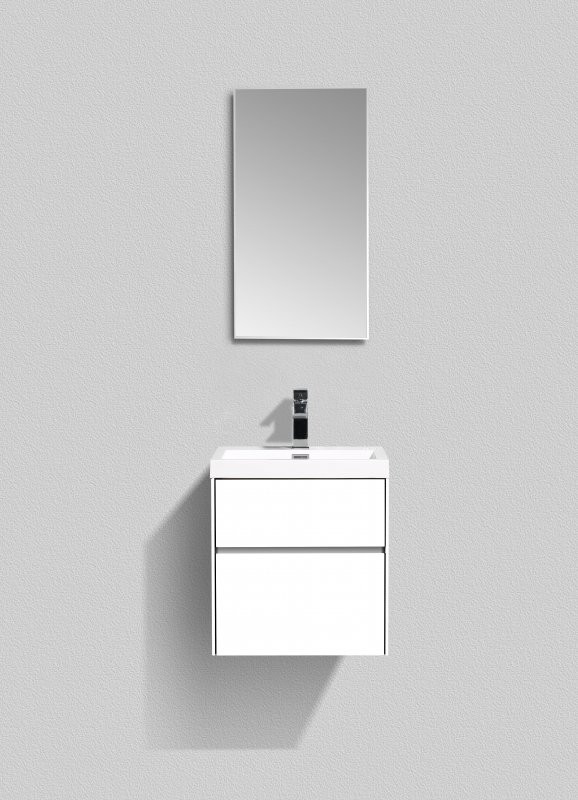 Тумба под раковину подвесная белая 50см Belbagno PIETRA MINI-500AS-2C-SO-BL