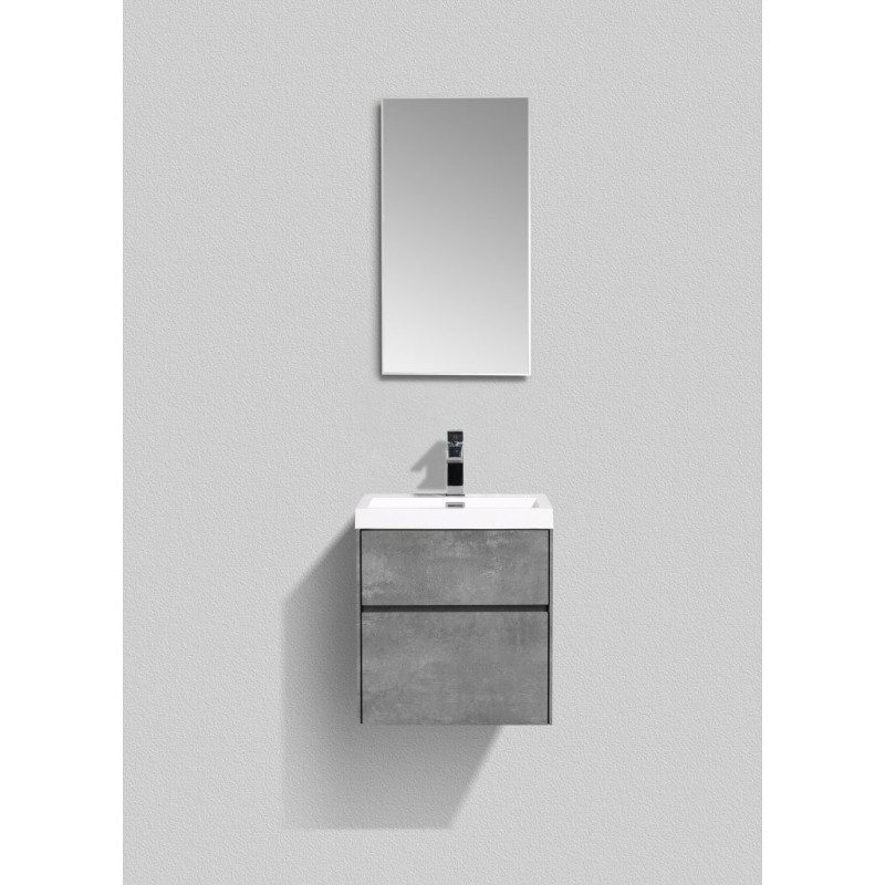 Тумба под раковину подвесная цемент 50см Belbagno PIETRA MINI-500AS-2C-SO-SCM