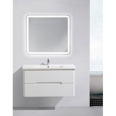 Тумба под раковину подвесная белая 100см Belbagno SOFT-1000-2C-SO-BF