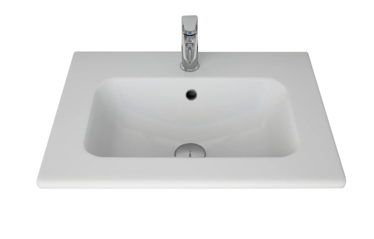 Раковина керамическая встраиваемая белая 60x47см Dreja Euphoria 60