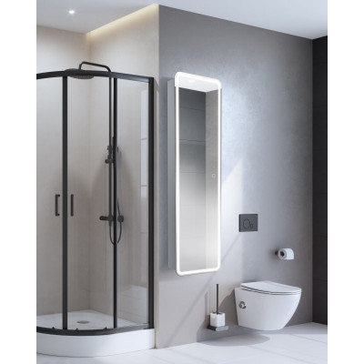 Зеркальный шкаф Bel Bagno Marino 45x160x15 с распашной дверью, с подсветкой и сенсорным выключателем
