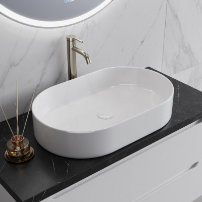 Раковина накладная 610х385х120мм Belbagno BB1479 белая