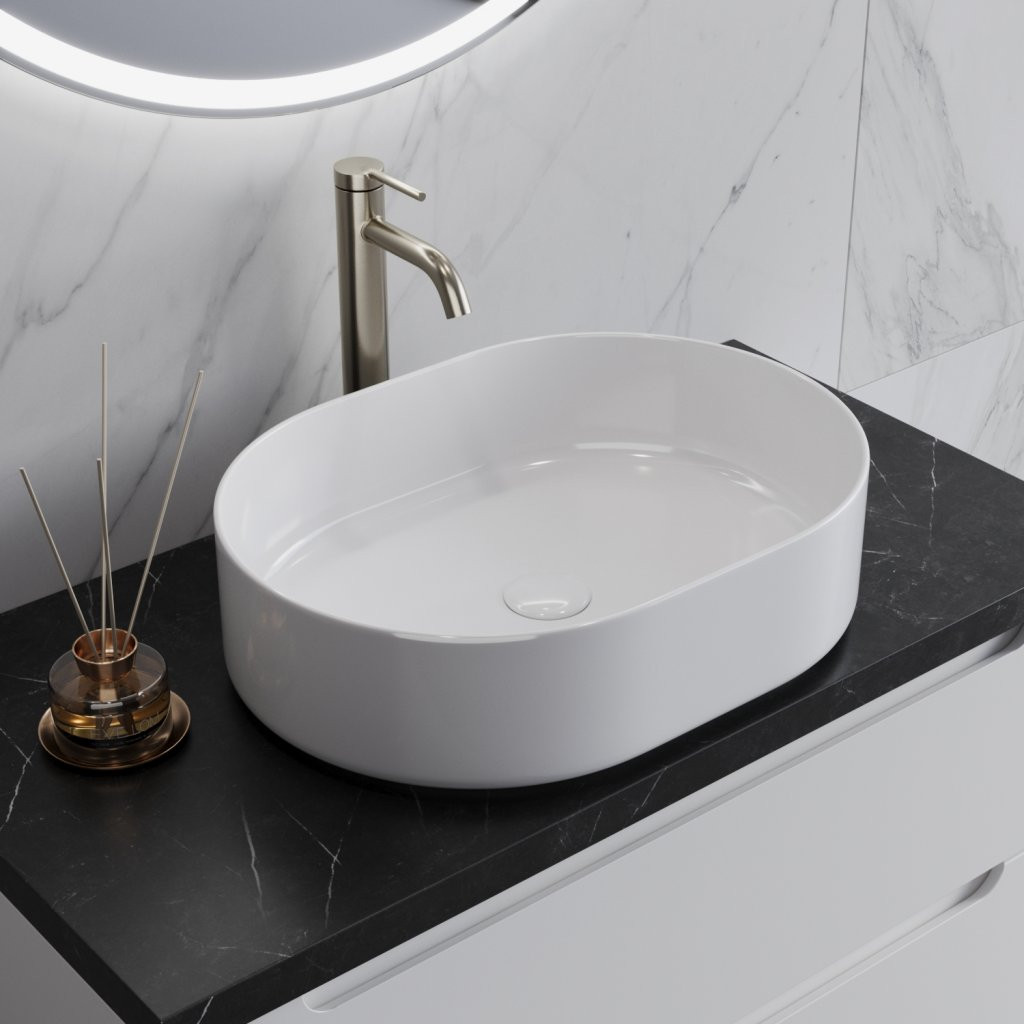 Раковина накладная 500х350х137мм Belbagno BB1483 белая