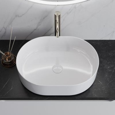 Раковина накладная 500х350х137мм Belbagno BB1483 белая
