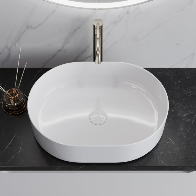 Раковина накладная 500х350х137мм Belbagno BB1483 белая