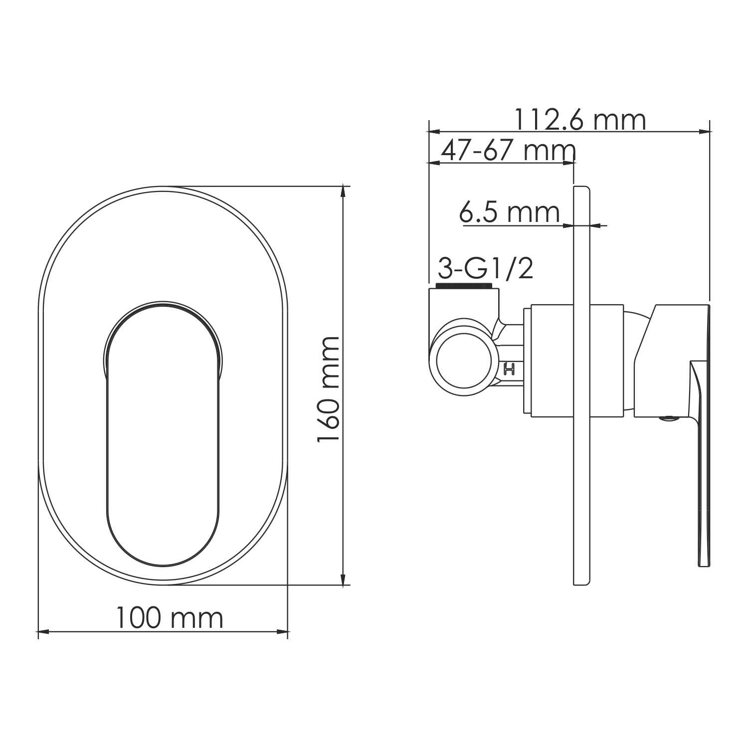 Встраиваемый комплект для биде со шлангом 150см WasserKRAFT Mindel A85056 белый Soft-touch