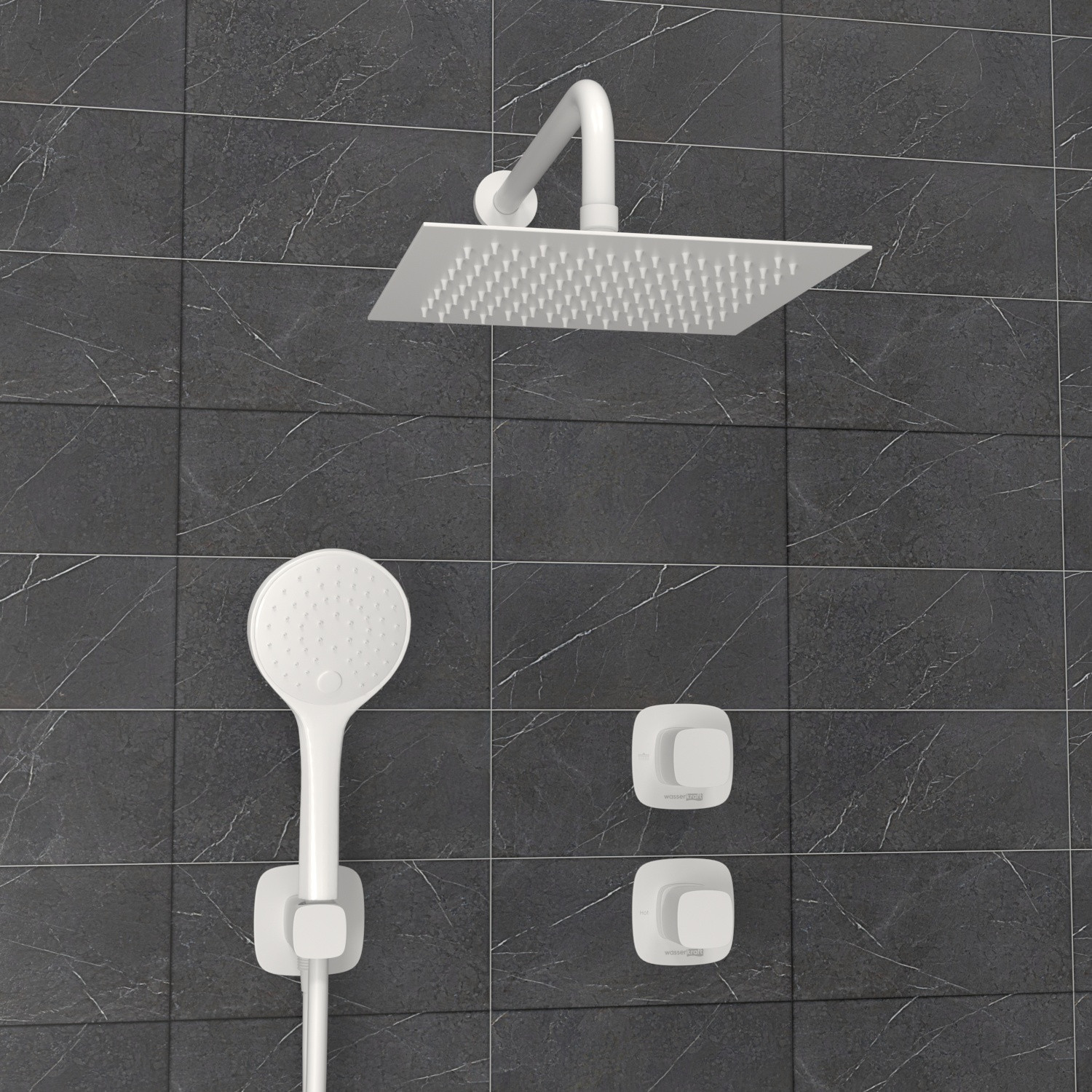 Подключение шланга WasserKRAFT Saale A328 белый Soft-touch