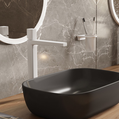 Смеситель для умывальника WasserKRAFT Saale 9503H белый Soft-touch
