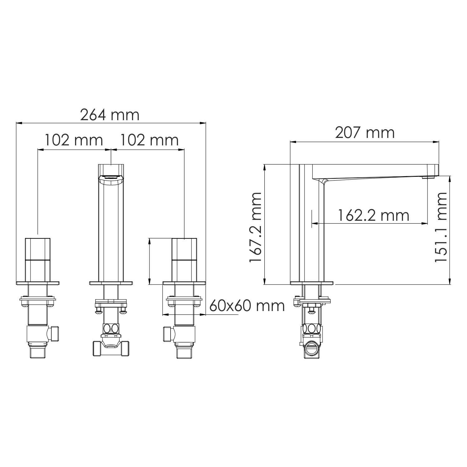 Встраиваемый смеситель для раковины WasserKRAFT Saale 9535 белый Soft-touch