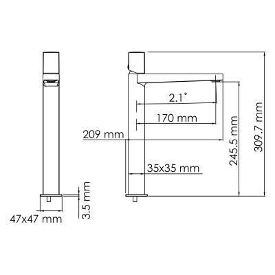 Naab 8603H Смеситель для  умывальника