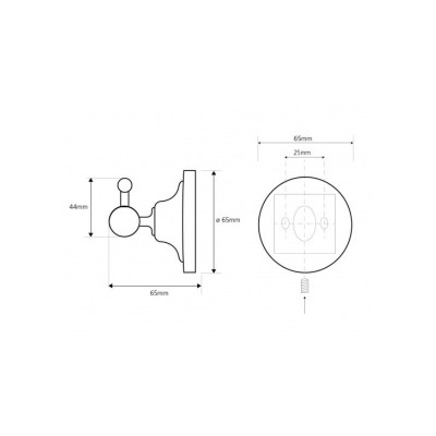 Крючок настенный хром Bemeta RETRO 144306012