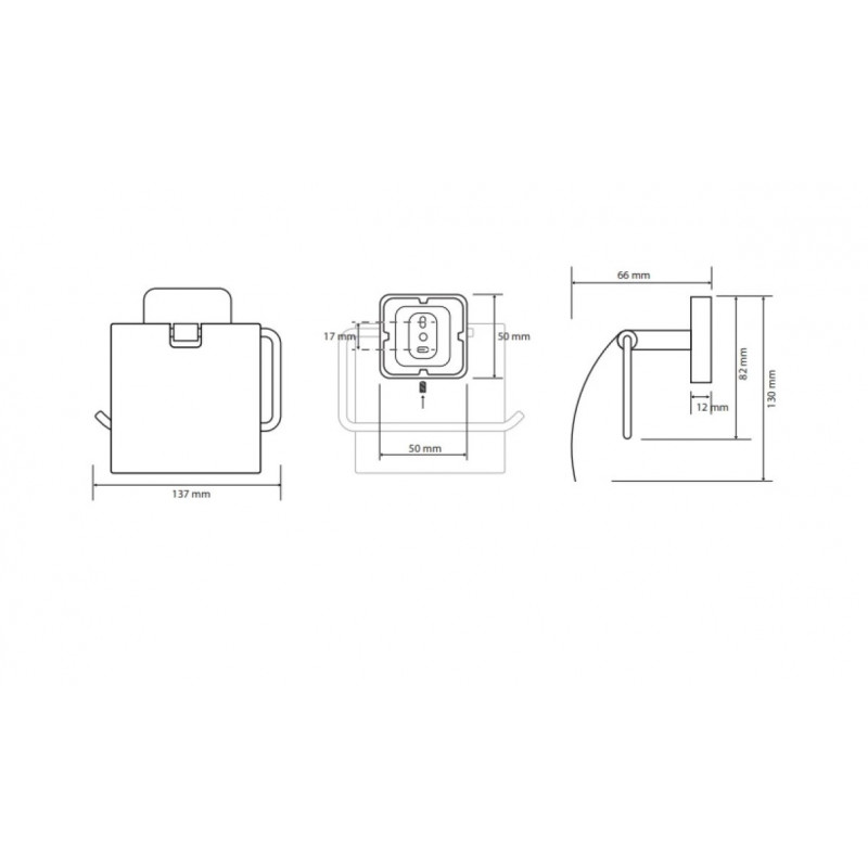 Держатель туалетной бумаги настенный хром Bemeta TASI 154112012