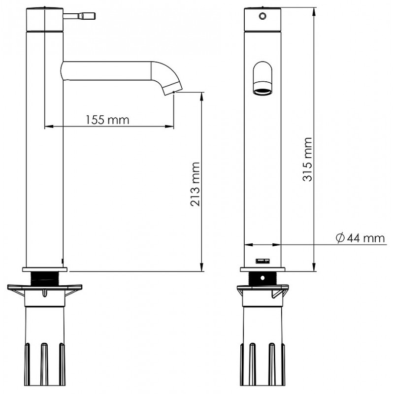 Смеситель для раковины хром Teska ATLAS E5726