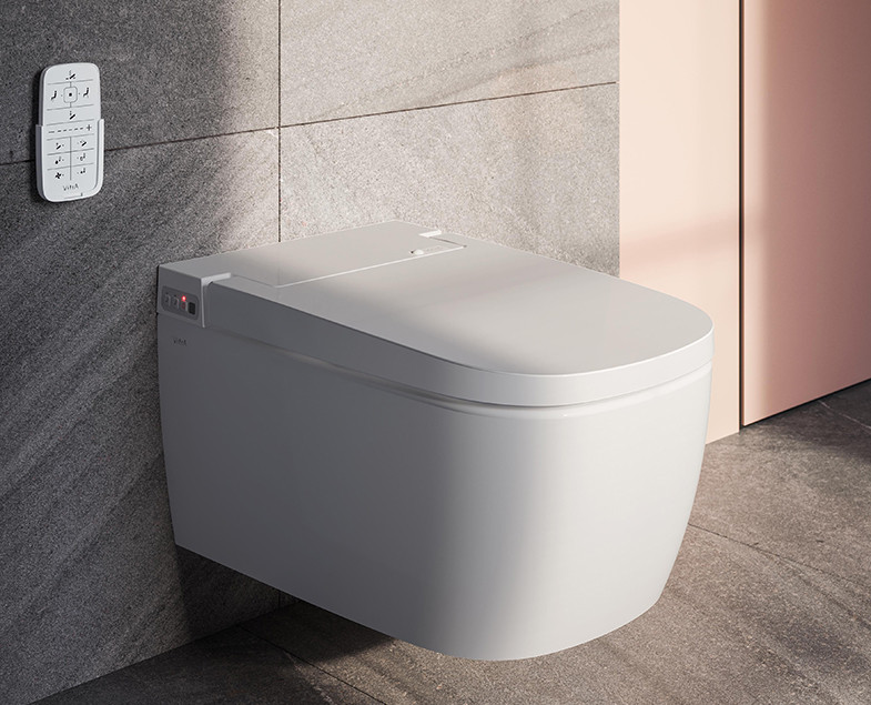 Интеллектуальный подвесной унитаз Vitra V-Care Comfort 5674B003-6194, покрытие VitrA Hygiene