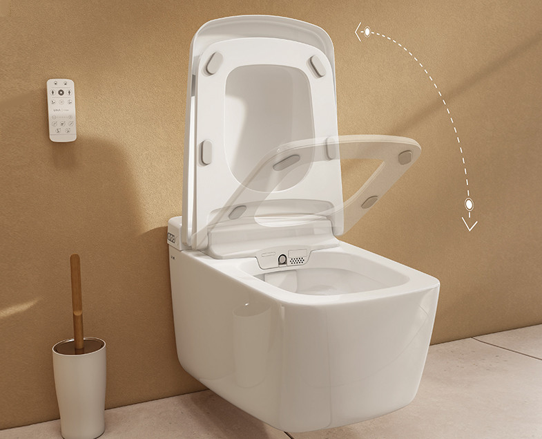 Интеллектуальный подвесной унитаз Vitra V-CARE Prime 7231B403-6216, покрытие VitrA Hygiene