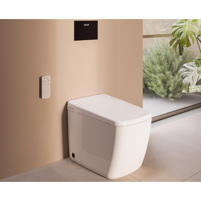 Интеллектуальный напольный унитаз Vitra V-CARE Prime 7232B403-6217, покрытие VitrA Hygiene