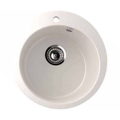 Кухонная мойка 49.5см белая ULGRAN Classic U-405-331
