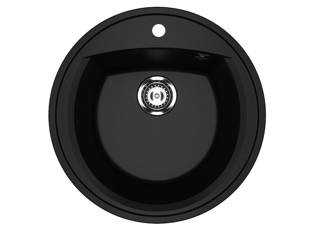 Кухонная мойка 52см ультра черная ULGRAN Classic U-603-344