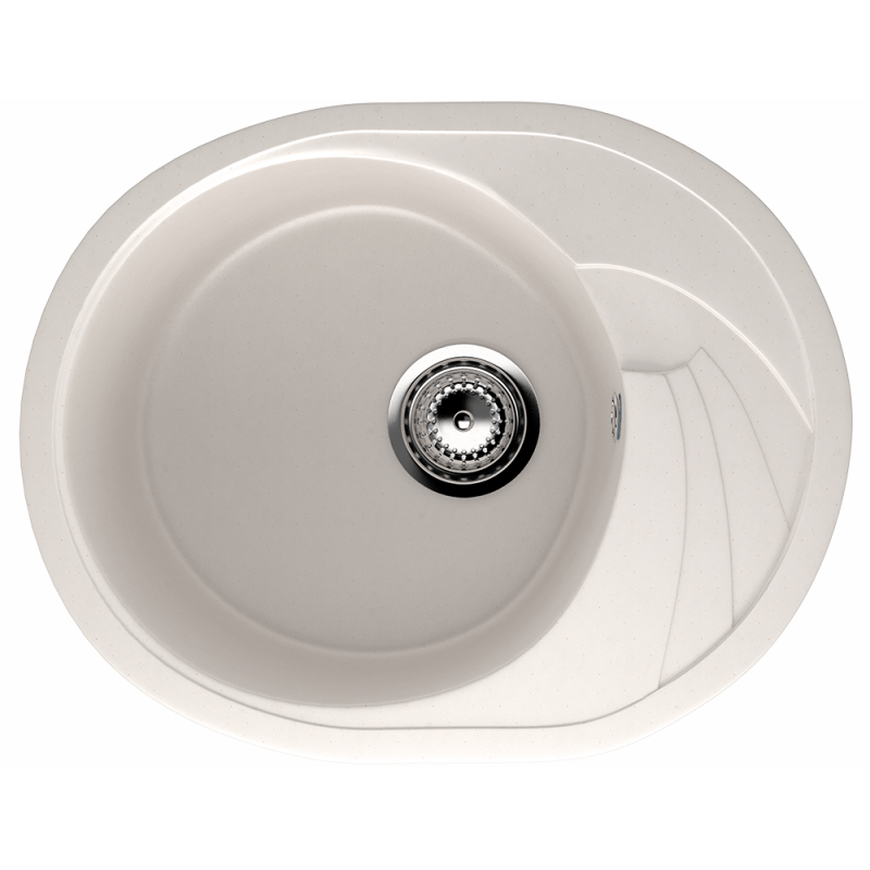 Кухонная мойка с крылом 58х47см белая ULGRAN Classic U-403-331