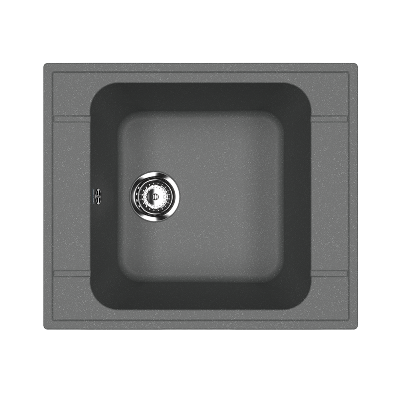 Кухонная мойка 59х50см антрацит ULGRAN Classic U-604-343