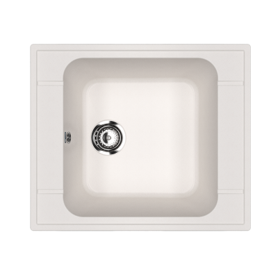 Кухонная мойка 59х50см белая ULGRAN Classic U-604-331