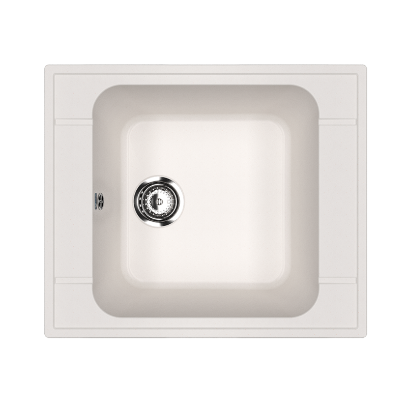 Кухонная мойка 59х50см белая ULGRAN Classic U-604-331