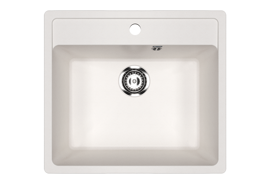 Кухонная мойка 56х50см белая ULGRAN Classic U-104-331