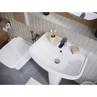 Раковина Santek Лонги 600х420 отверстие под смеситель 1WH501756
