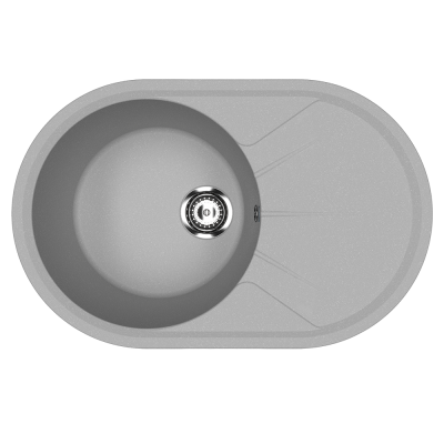 Кухонная мойка с крылом 75х48см графит ULGRAN Classic U-503-342