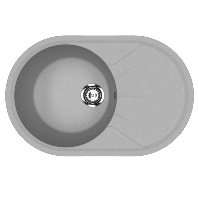 Кухонная мойка с крылом 75х48см графит ULGRAN Classic U-503-342