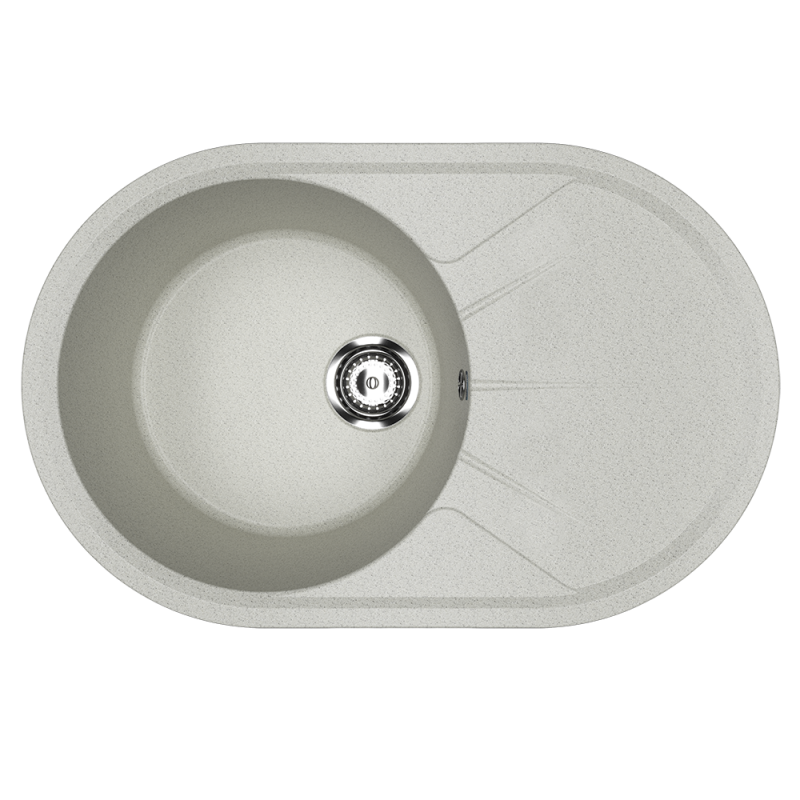 Кухонная мойка с крылом 75х48см серая ULGRAN Classic U-503-310