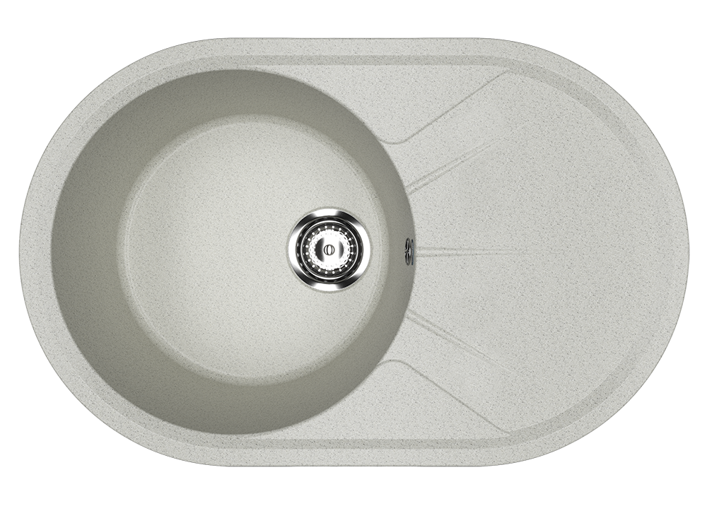 Кухонная мойка с крылом 75х48см серая ULGRAN Classic U-503-310
