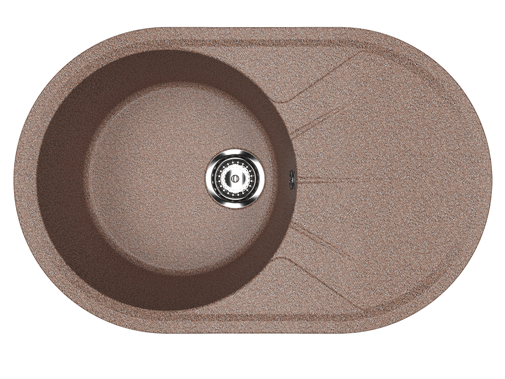 Кухонная мойка с крылом 75х48см терракот ULGRAN Classic U-503-307