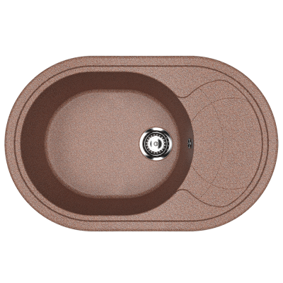 Кухонная мойка с крылом 78х50см терракот ULGRAN Classic U-610-307