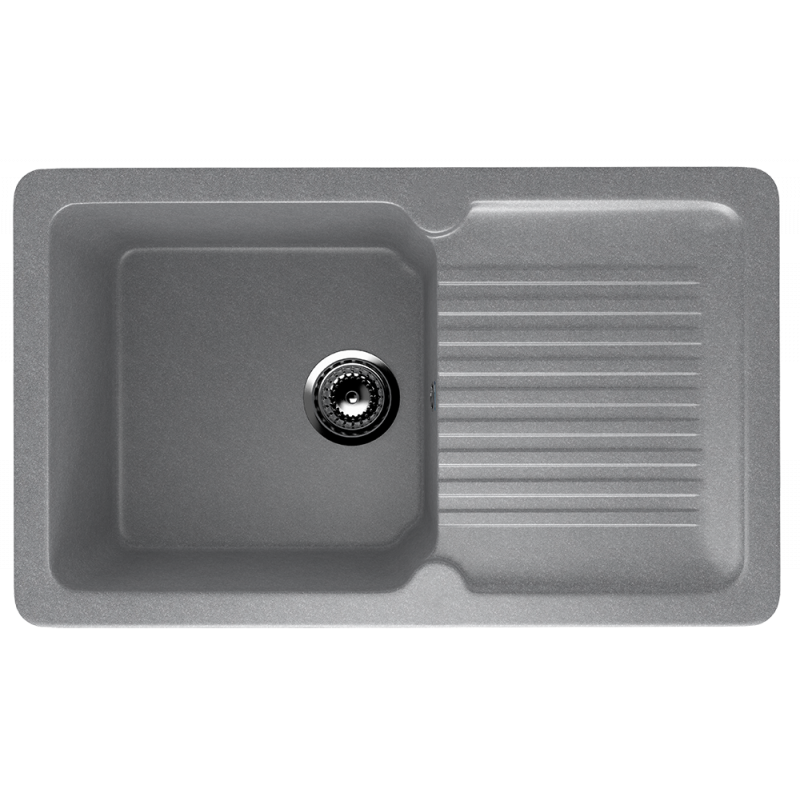 Кухонная мойка с крылом 77х50см графит ULGRAN Classic U-506-342