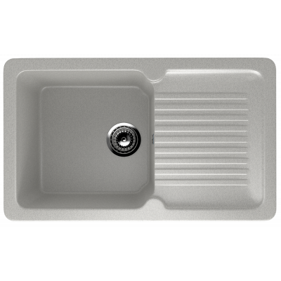 Кухонная мойка с крылом 77х50см серая ULGRAN Classic U-506-310