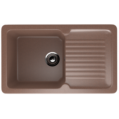 Кухонная мойка с крылом 77х50см терракот ULGRAN Classic U-506-307