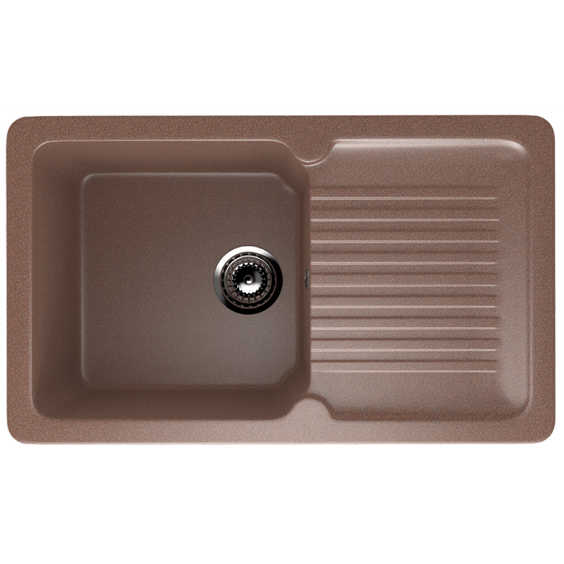 Кухонная мойка с крылом 77х50см терракот ULGRAN Classic U-506-307