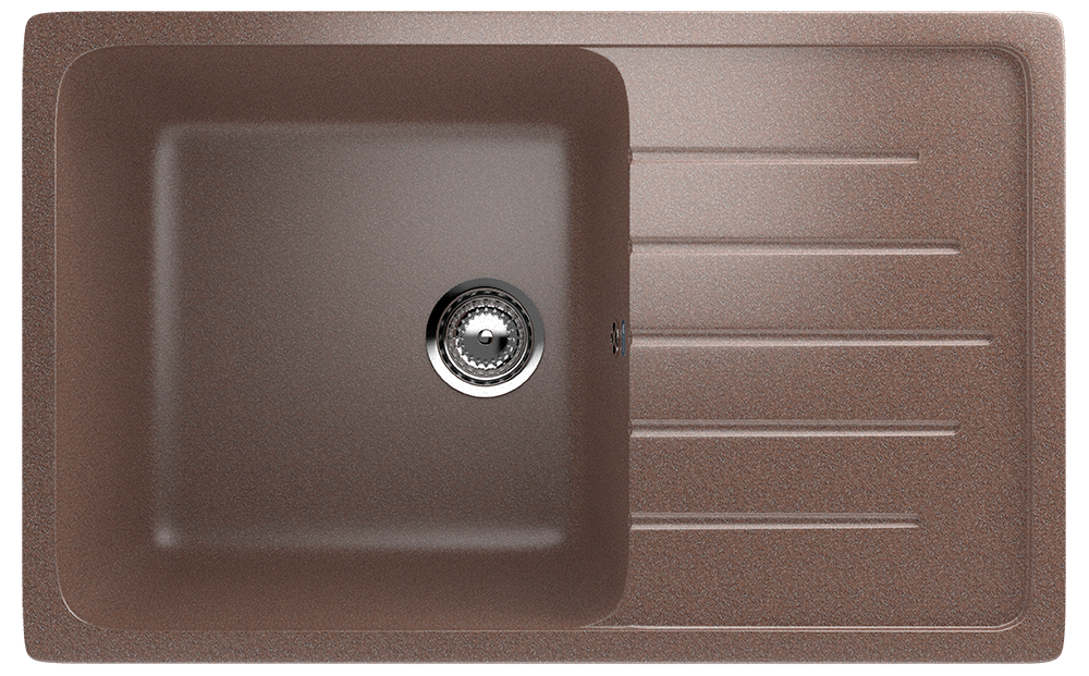 Кухонная мойка с крылом 75х50см терракот ULGRAN Classic U-400-307