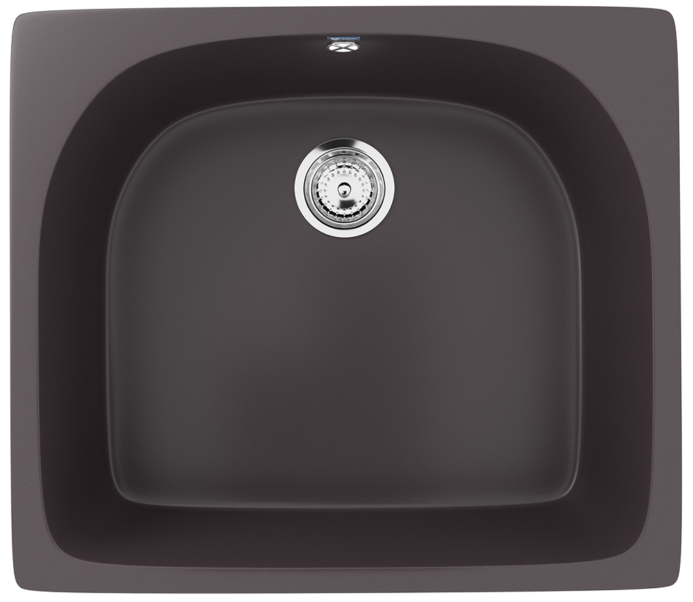 Кухонная мойка с крылом 59х51см шоколад ULGRAN Classic U-408-345