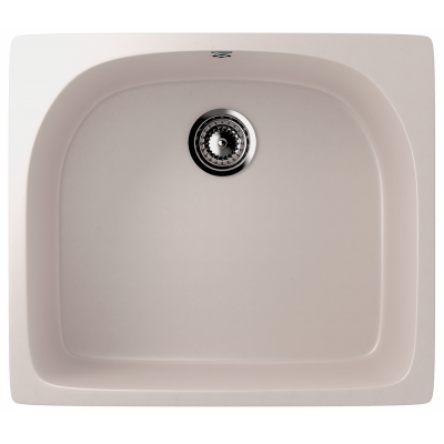 Кухонная мойка с крылом 59х51см белая ULGRAN Classic U-408-331