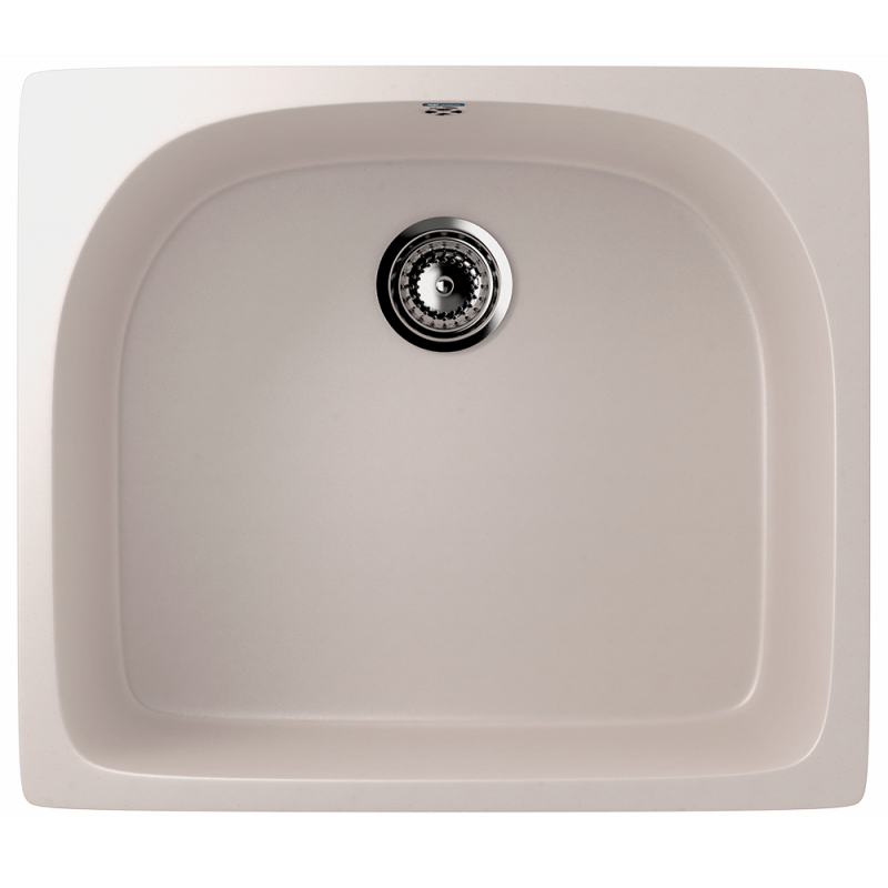 Кухонная мойка с крылом 59х51см белая ULGRAN Classic U-408-331