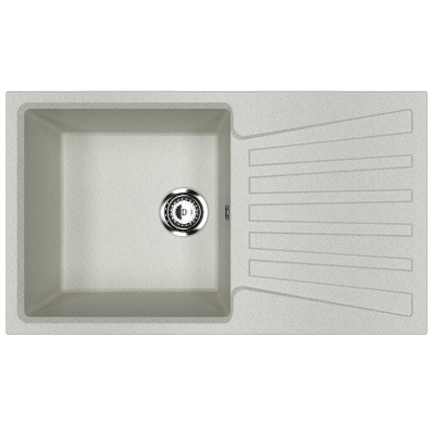 Кухонная мойка с крылом 83х48см серая ULGRAN Classic U-703-310