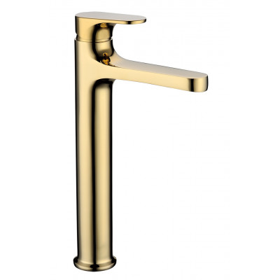 Смеситель для умывальника высокий Boheme SPECTRE Gold 452-G покрытие "глянцевое золото"