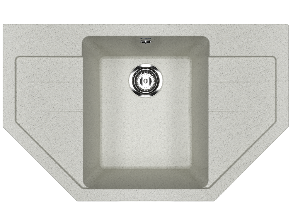 Кухонная мойка 79х49см серая ULGRAN Classic U-609-310