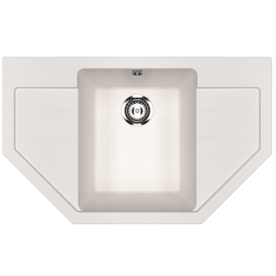 Кухонная мойка 79х49см белая ULGRAN Classic U-609-331